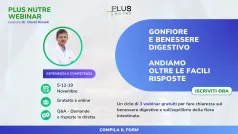 Webinar: Gonfiore e benessere digestivo. Andiamo oltre le facili risposte.