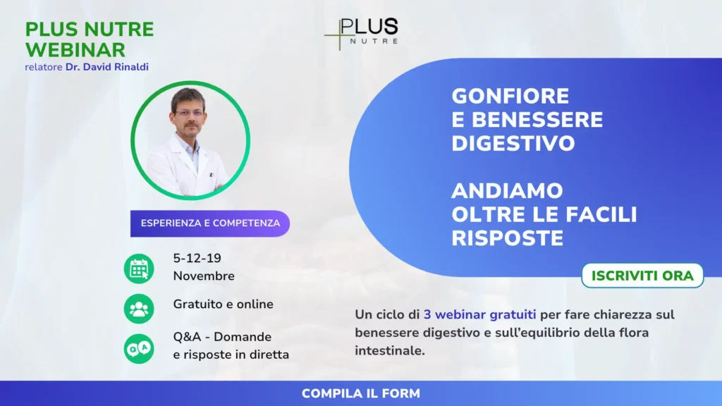 Webinar: Gonfiore e benessere digestivo. Andiamo oltre le facili risposte.